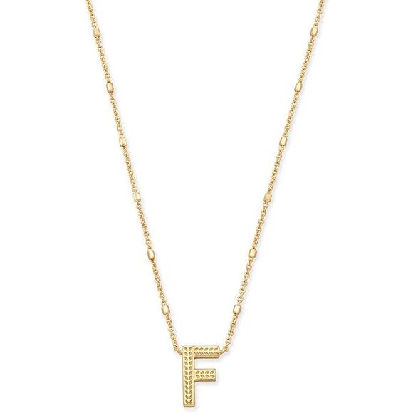 Kendra Scott Jewelry - Kendra Scott Letter F Pendant Necklace Gold Metal